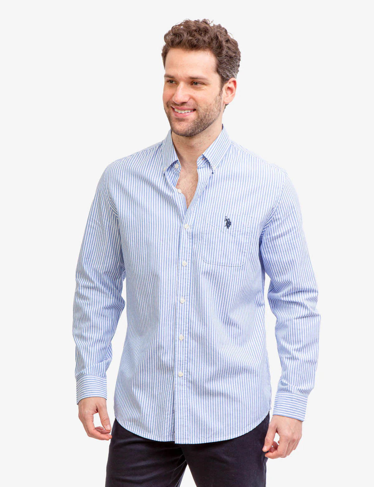 LONG SLEEVE STRIPE OXFORD SHIRT - Image 7