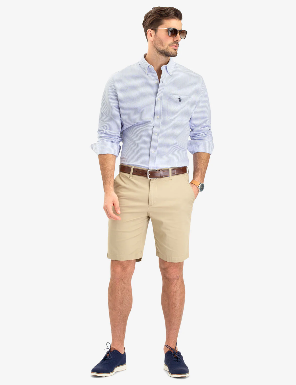 LONG SLEEVE STRIPED OXFORD SHIRT - Image 6