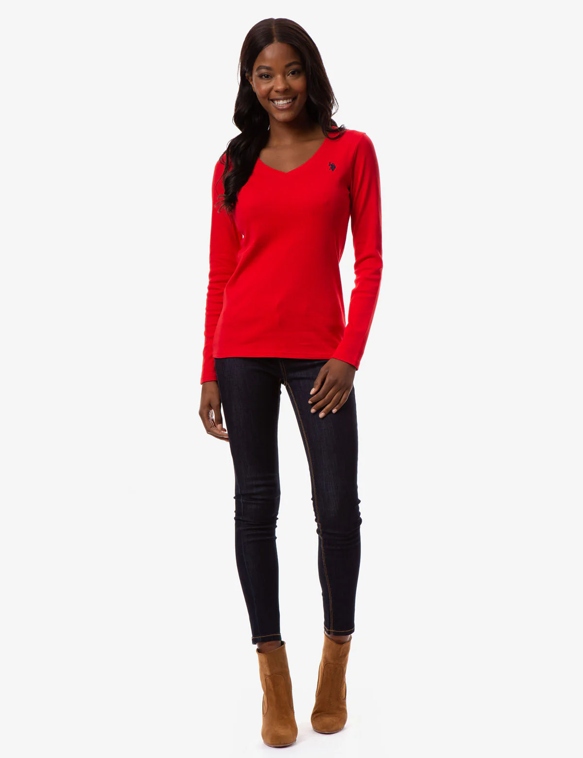 LONG SLEEVE V-NECK T-SHIRT