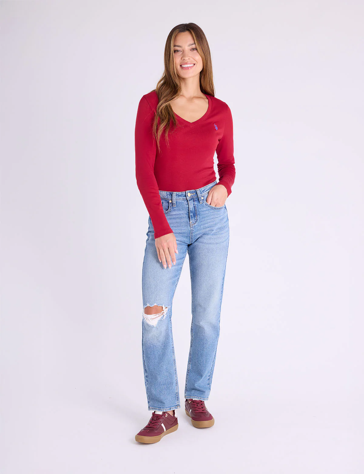 LONG SLEEVE V-NECK T-SHIRT - Image 19
