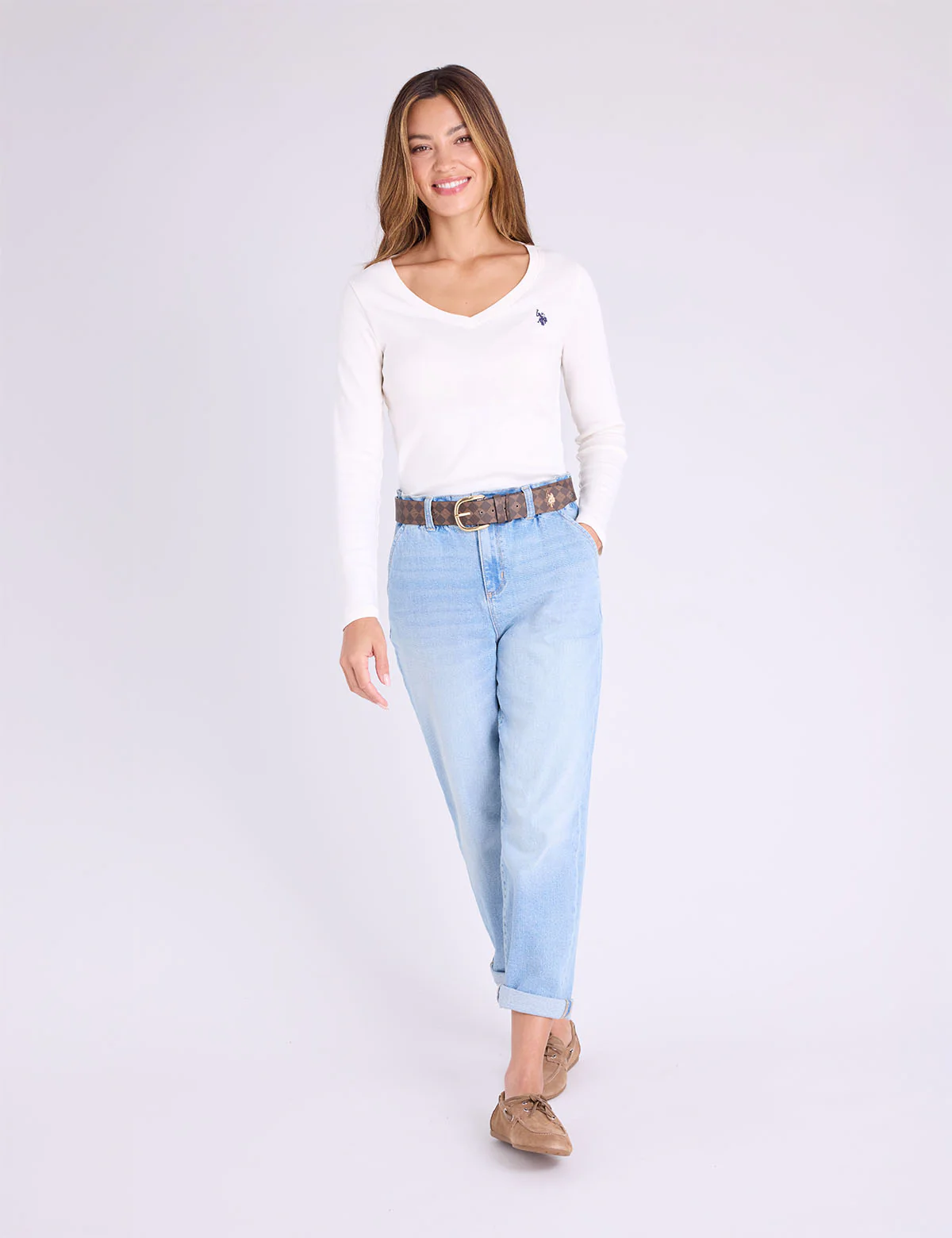 LONG SLEEVE V-NECK T-SHIRT - Image 3