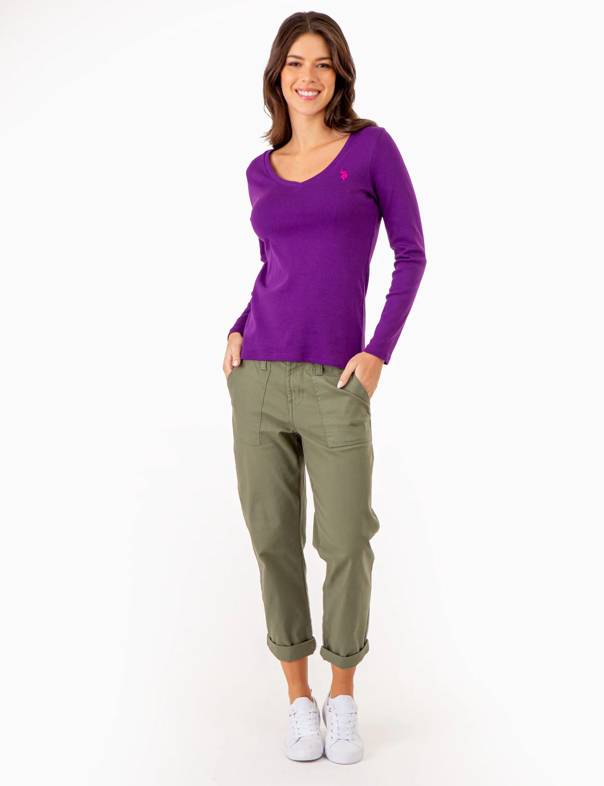 LONG SLEEVE V-NECK T-SHIRT - Image 38
