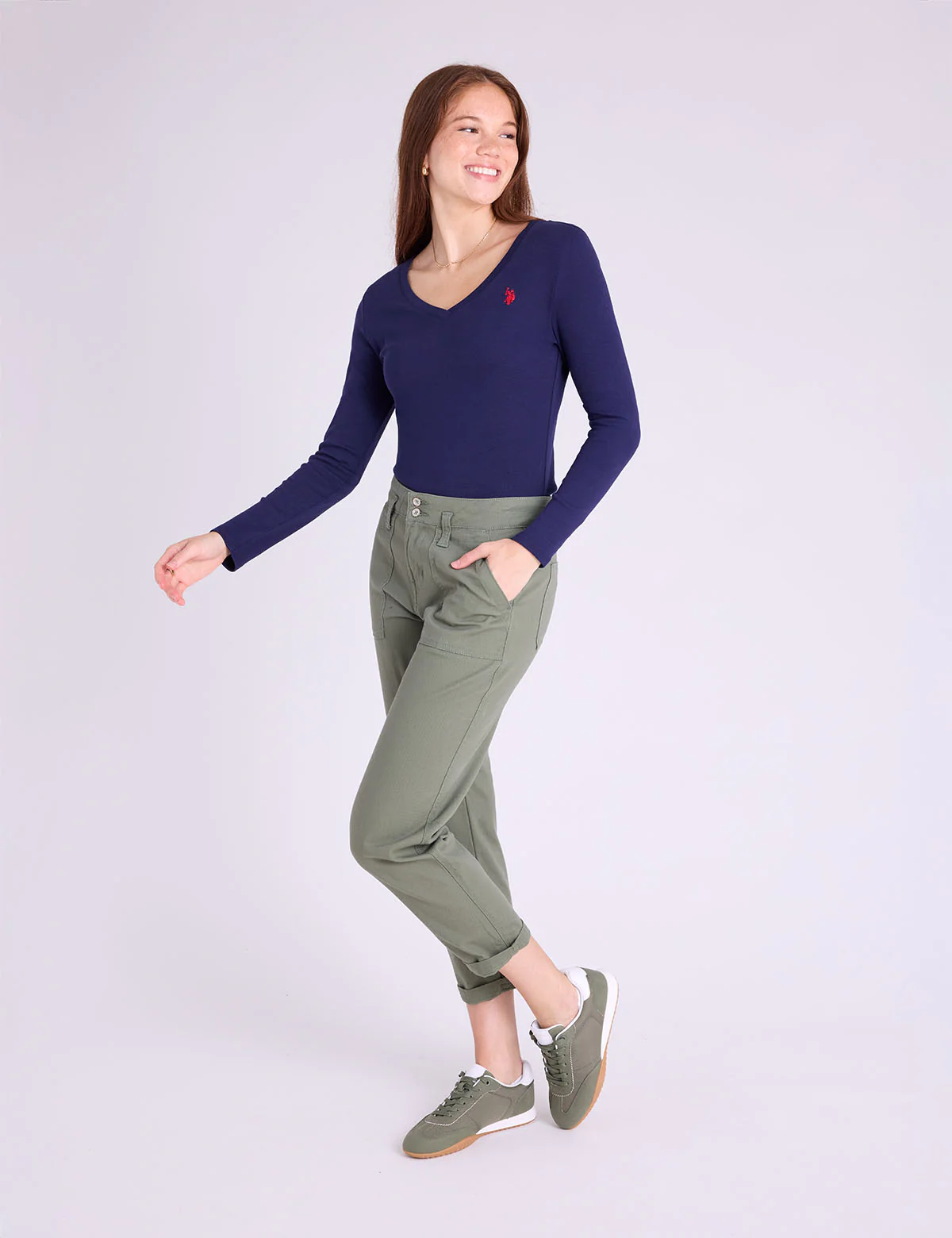 LONG SLEEVE V-NECK T-SHIRT - Image 9