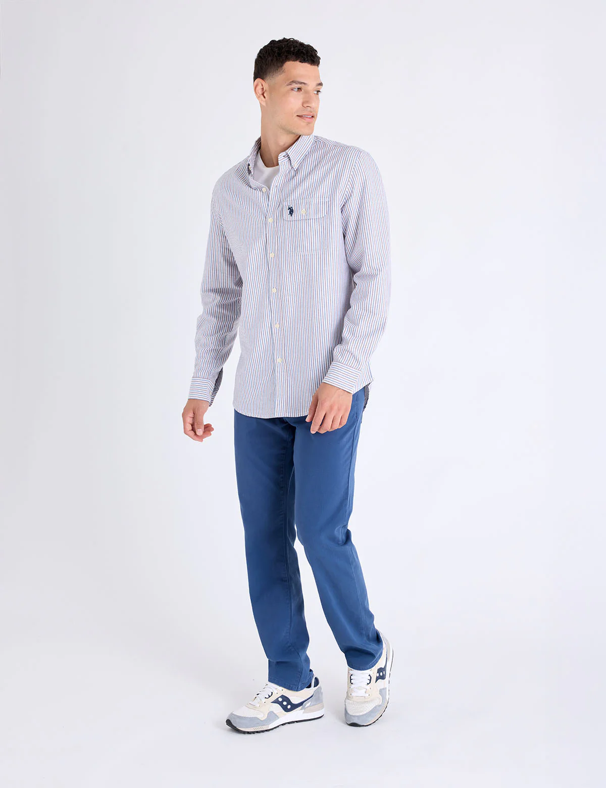 LONG SLEEVE VERTICAL STRIPE OXFORD SHIRT - Image 3