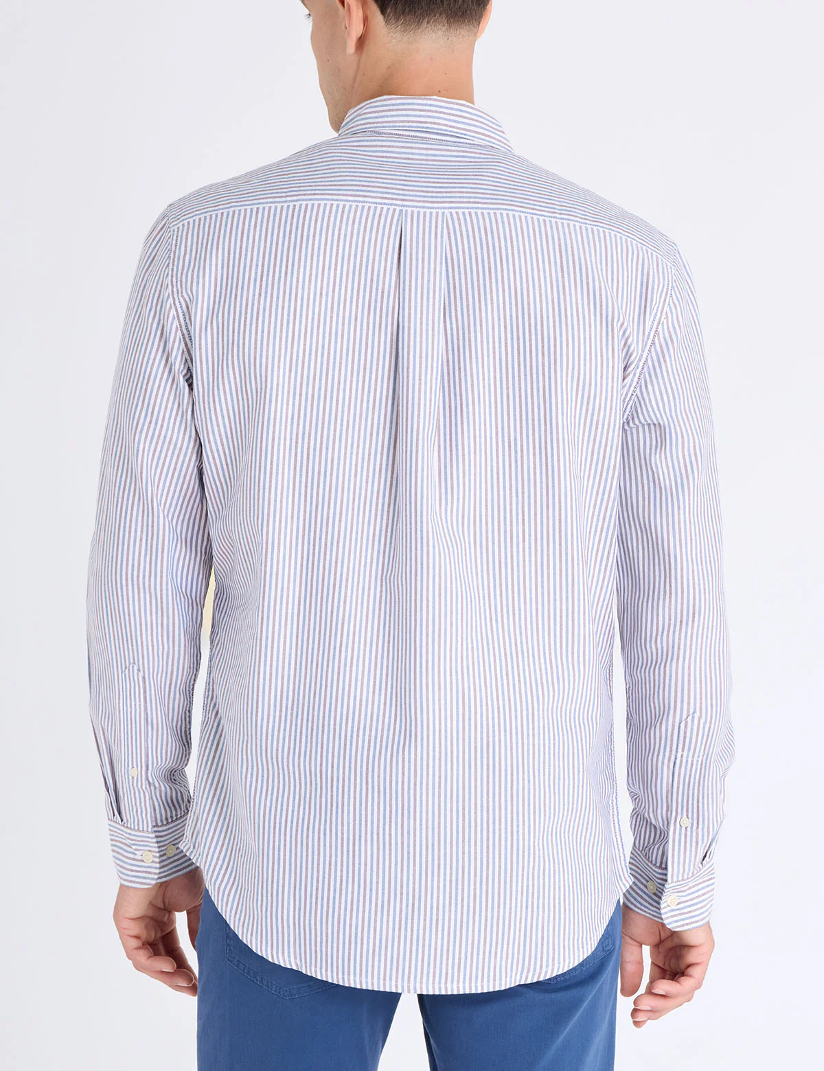 LONG SLEEVE VERTICAL STRIPE OXFORD SHIRT - Image 4