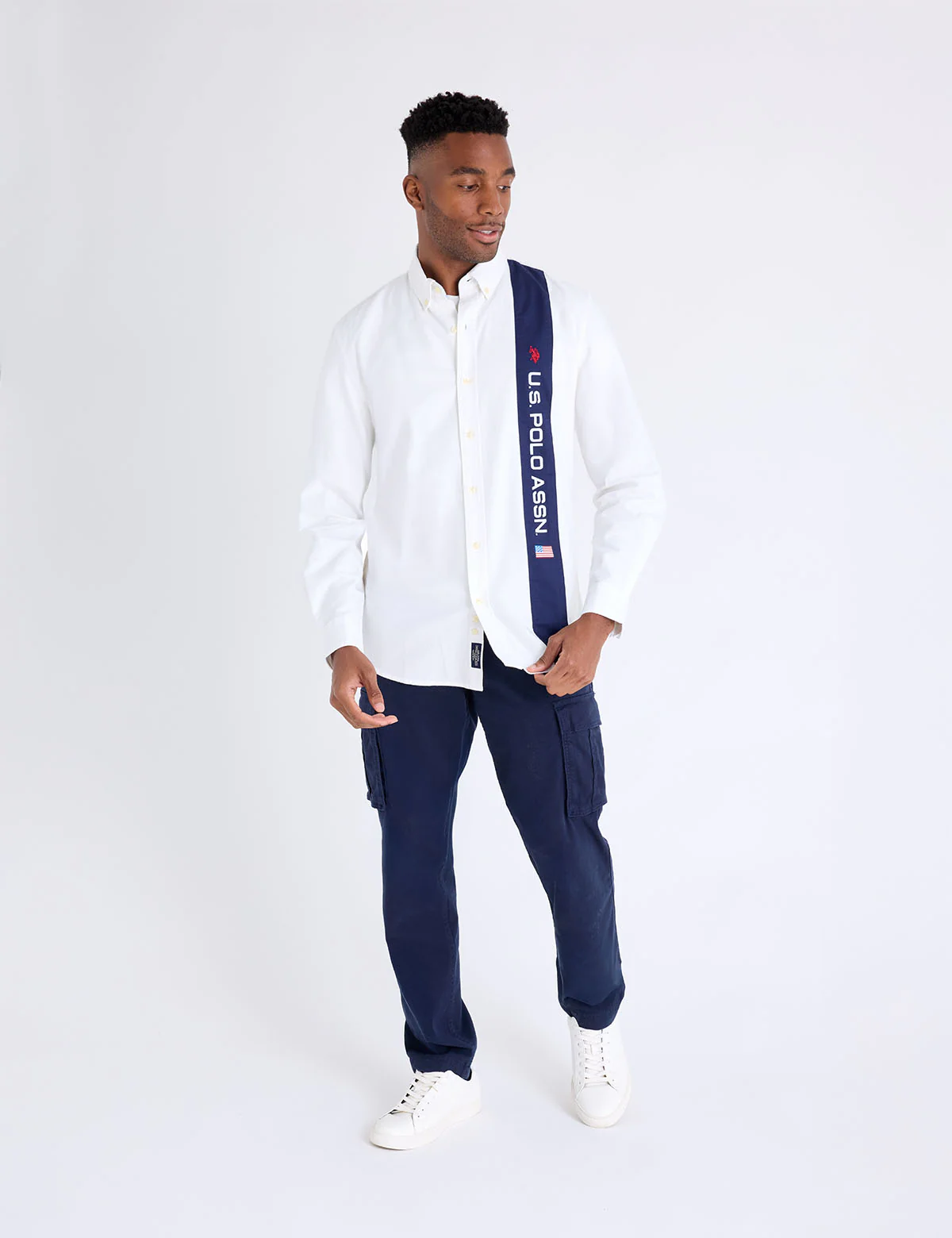 LONG SLEEVE VERTICAL WORDMARK OXFORD SHIRT - Image 3