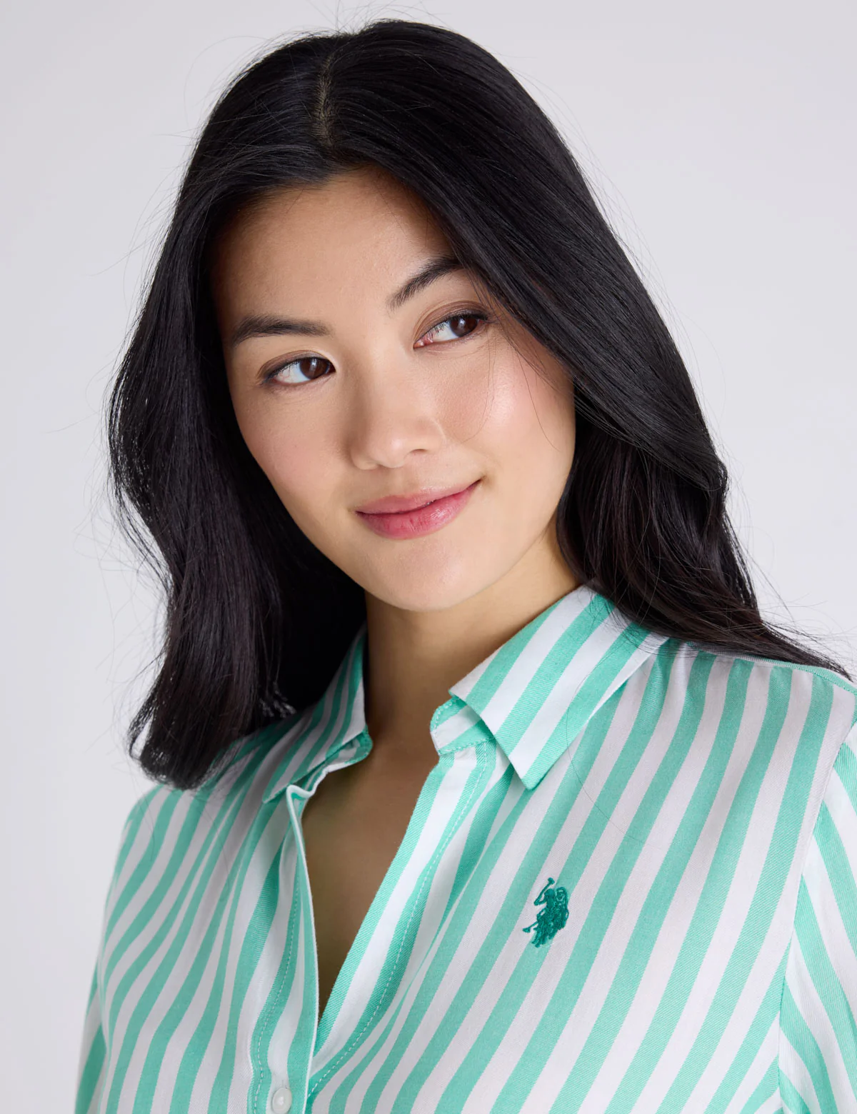LONG SLEEVE Y-NECK STRIPE SHIRT - Image 9
