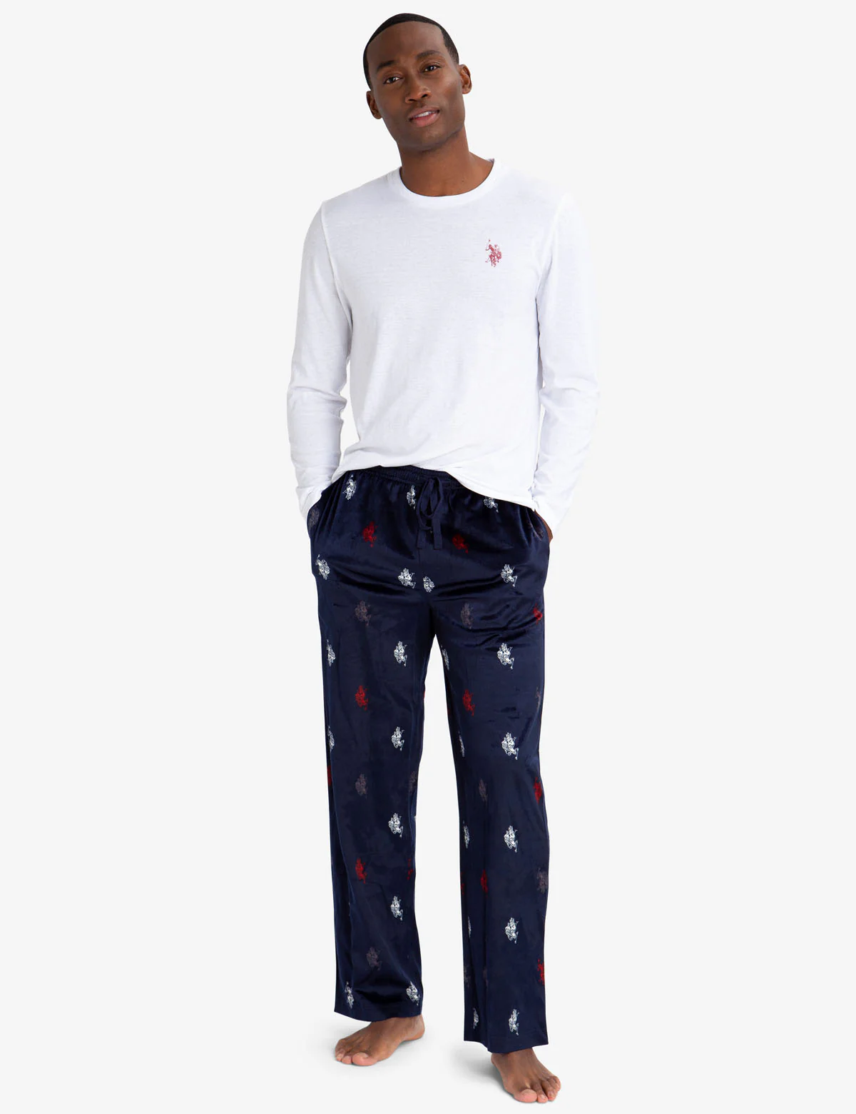 LOUNGE  SET: LONG SLEEVE TEE & LUXE FLEECE PANTS - Image 4