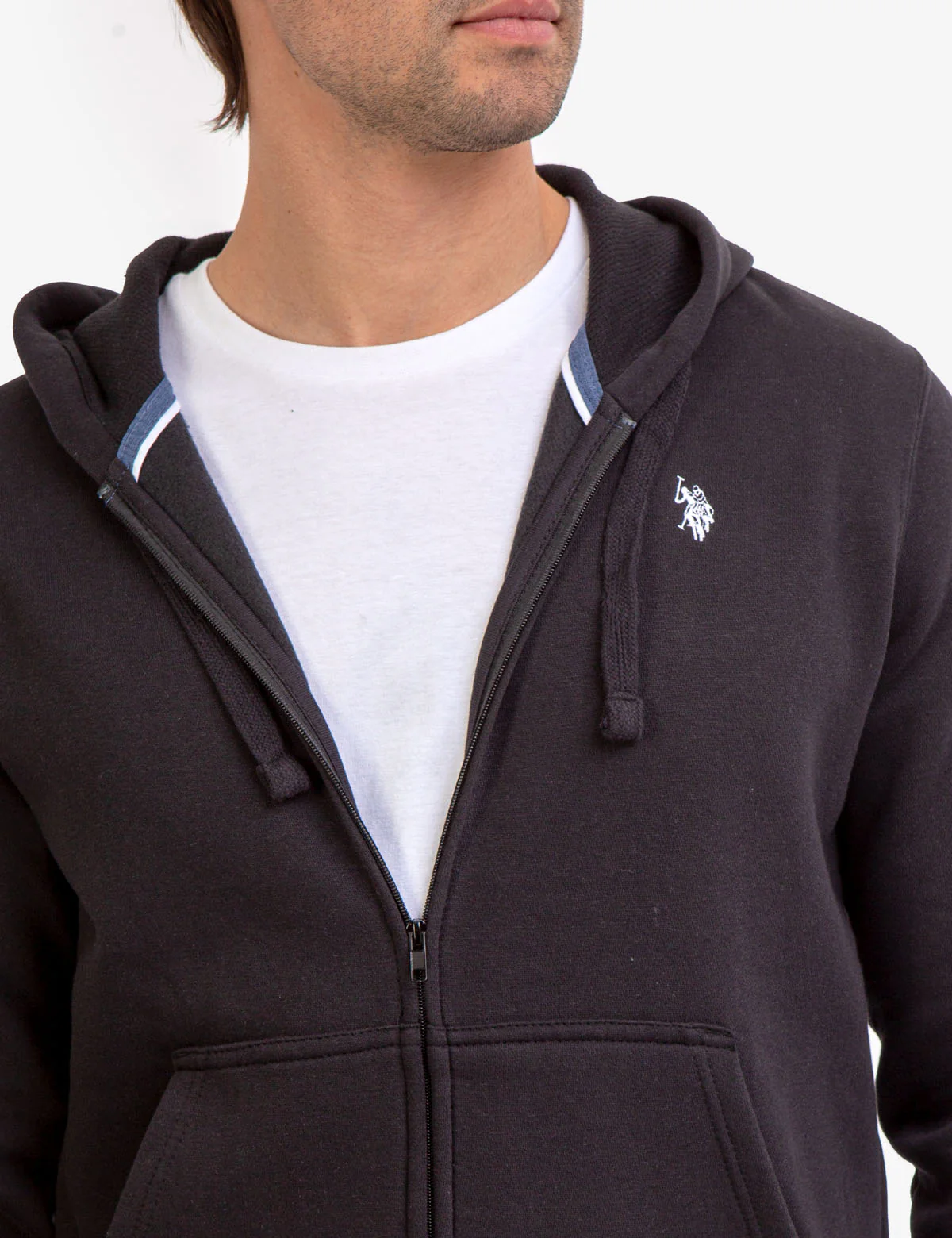 SMALL LOGO FULL ZIP LINED HOODIE - Image 3