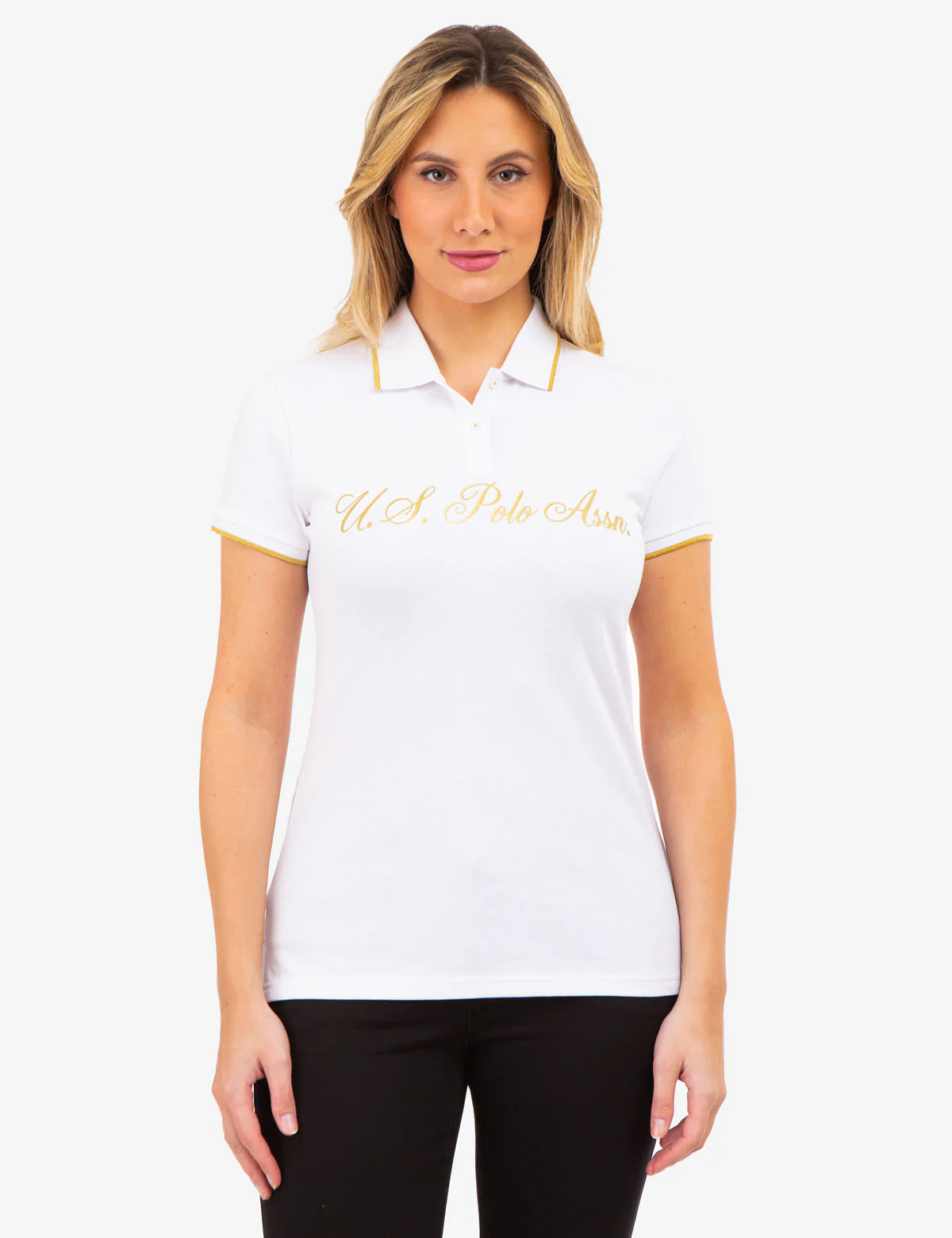 LUREX SCRIPT TIPPED POLO SHIRT - Image 4