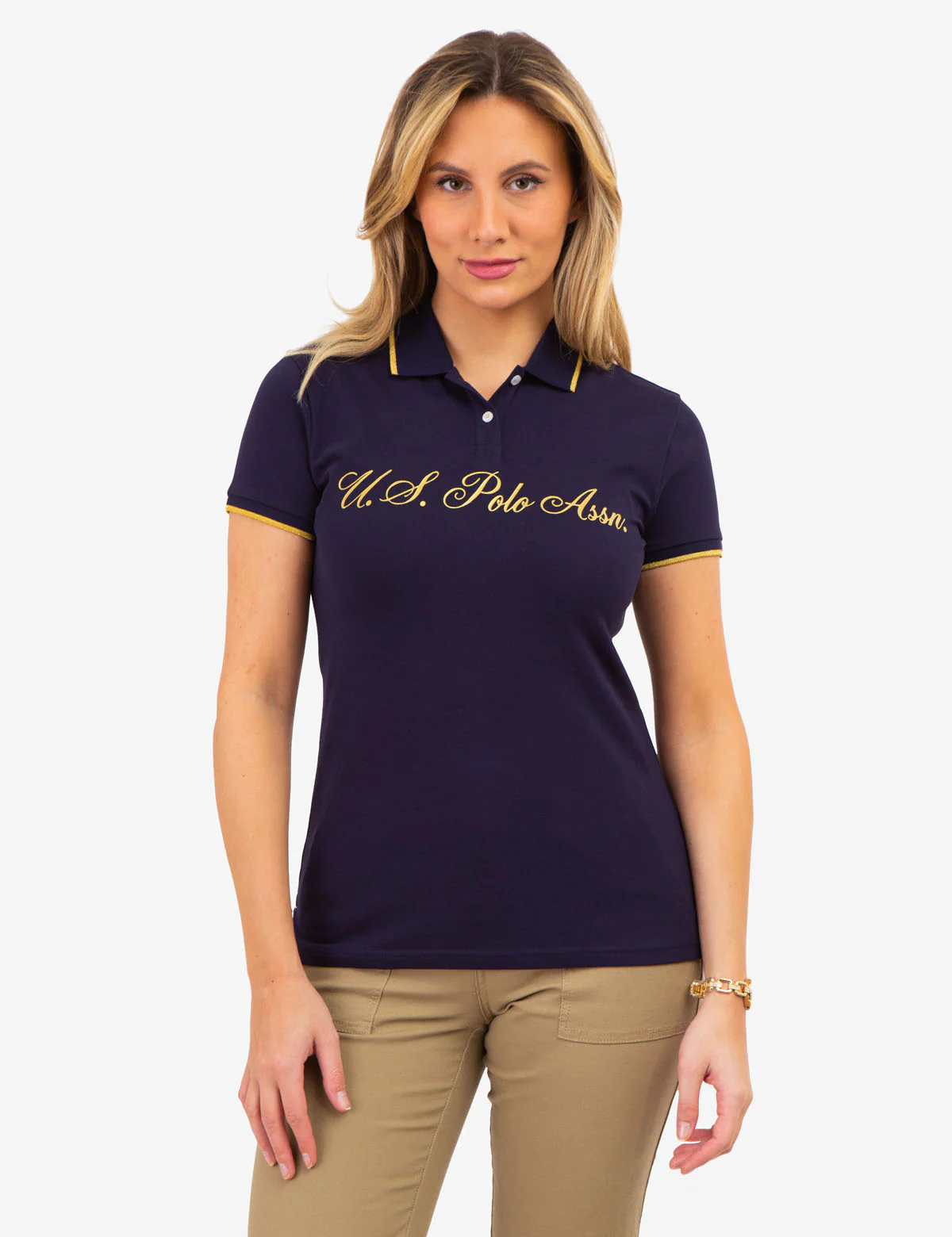 LUREX SCRIPT TIPPED POLO SHIRT - Image 7