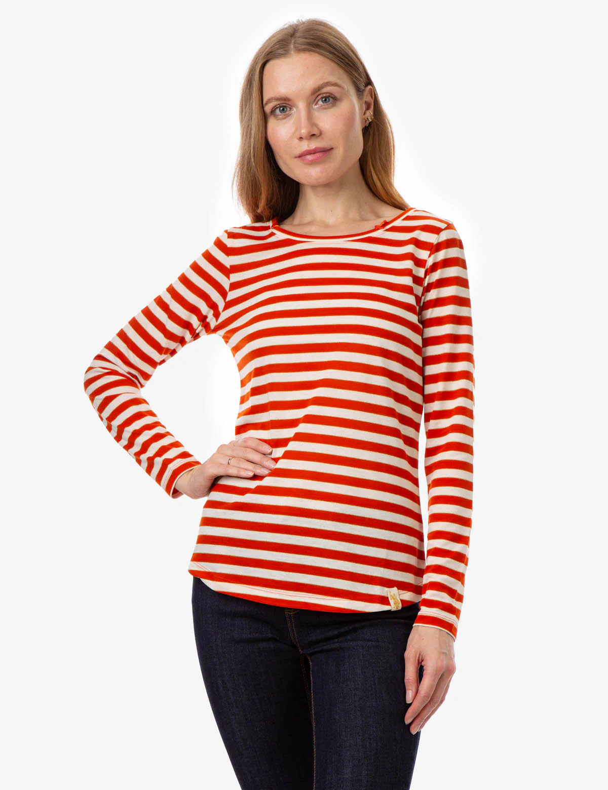LUREX SHADOW STRIPE LONG SLEEVE T-SHIRT - Image 3