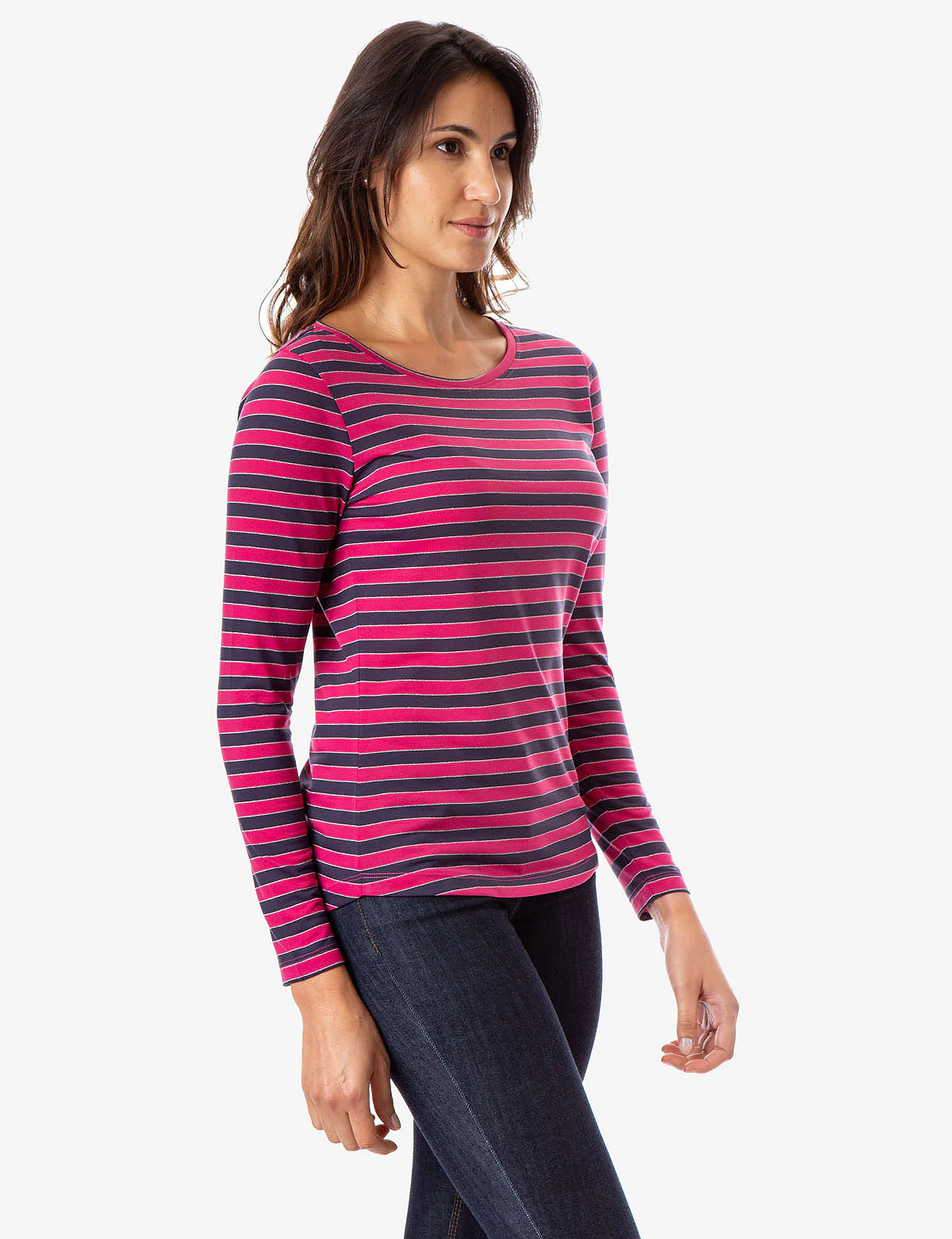 LUREX SHADOW STRIPE LONG SLEEVE T-SHIRT - Image 9