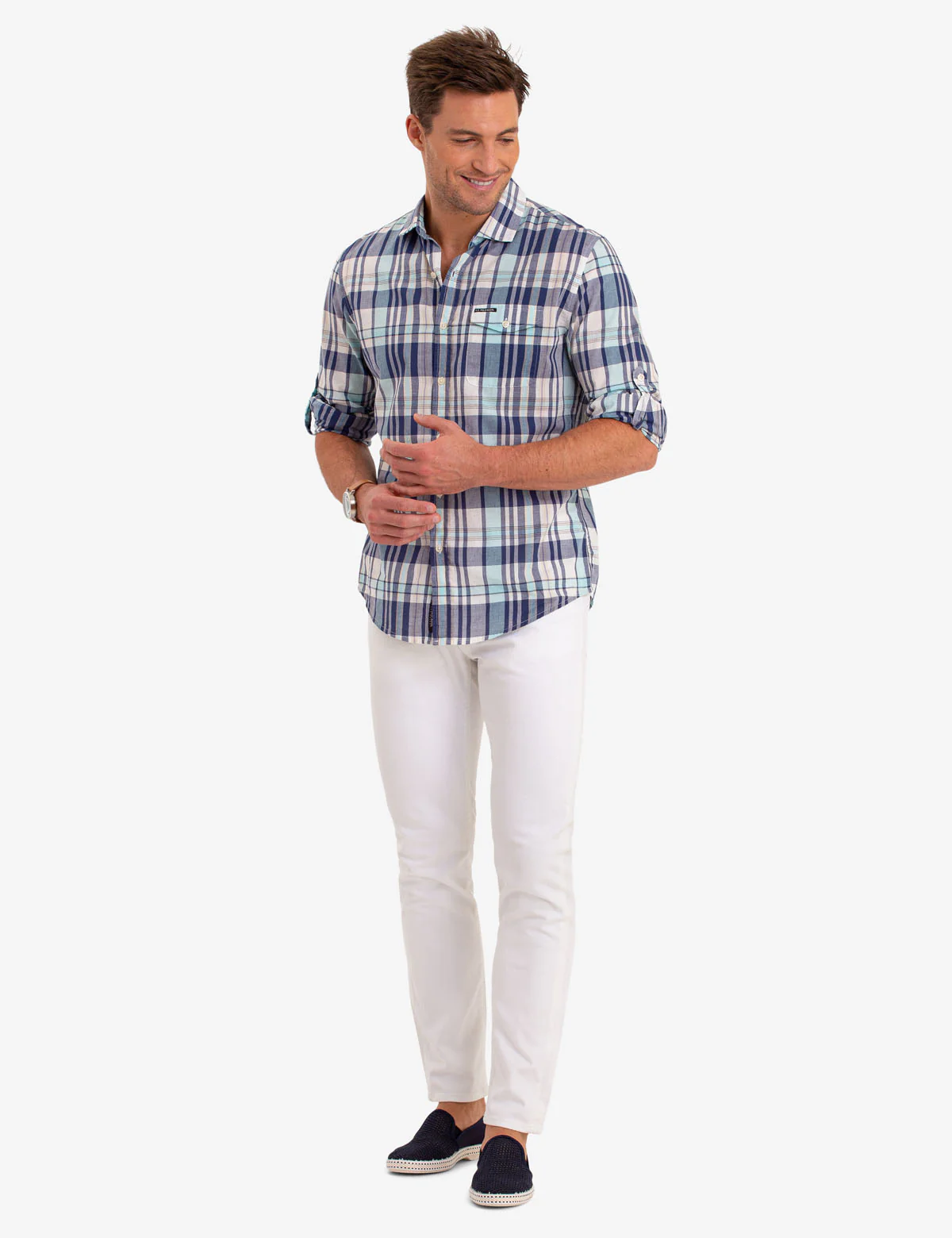 MADRAS PLAID LONG SLEEVE SHIRT - Image 2
