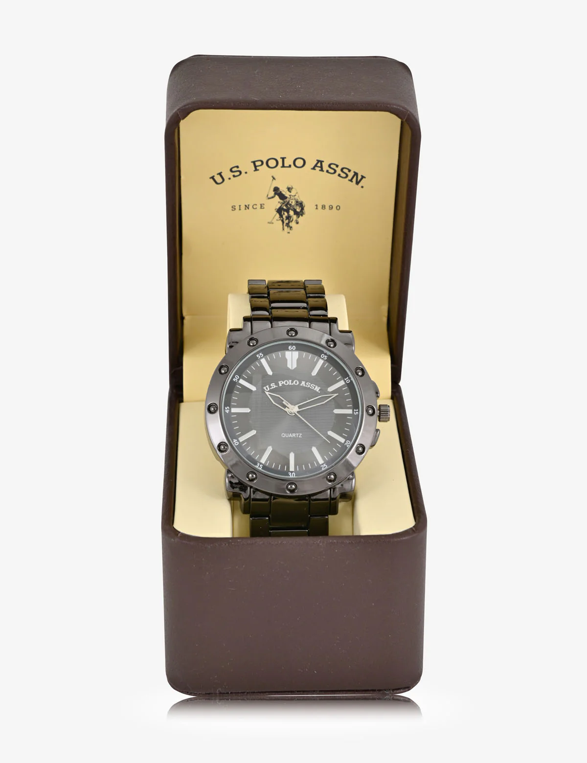 MEN LARGE GUNMETAL ANALOG BRACELET WATCH - Image 4