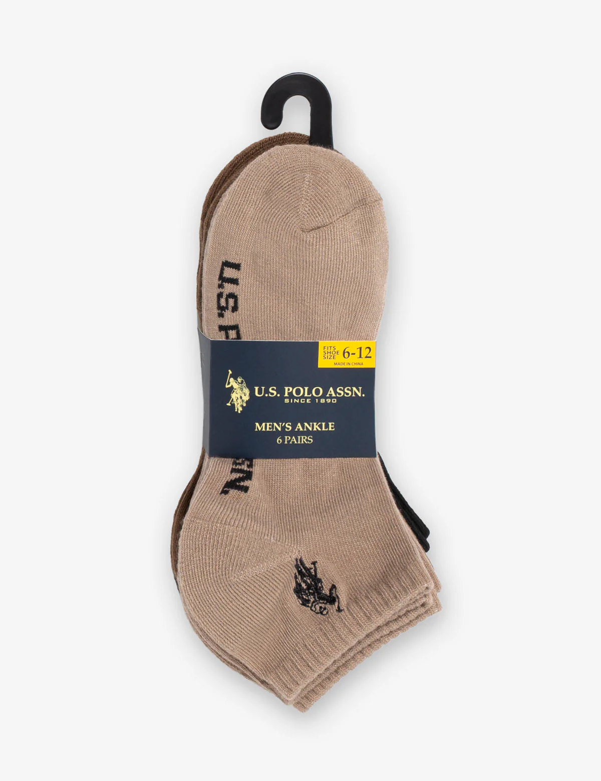 MENS 6PK COFFEE COMBO ASSORTED ANKLE SOCKS - Image 2
