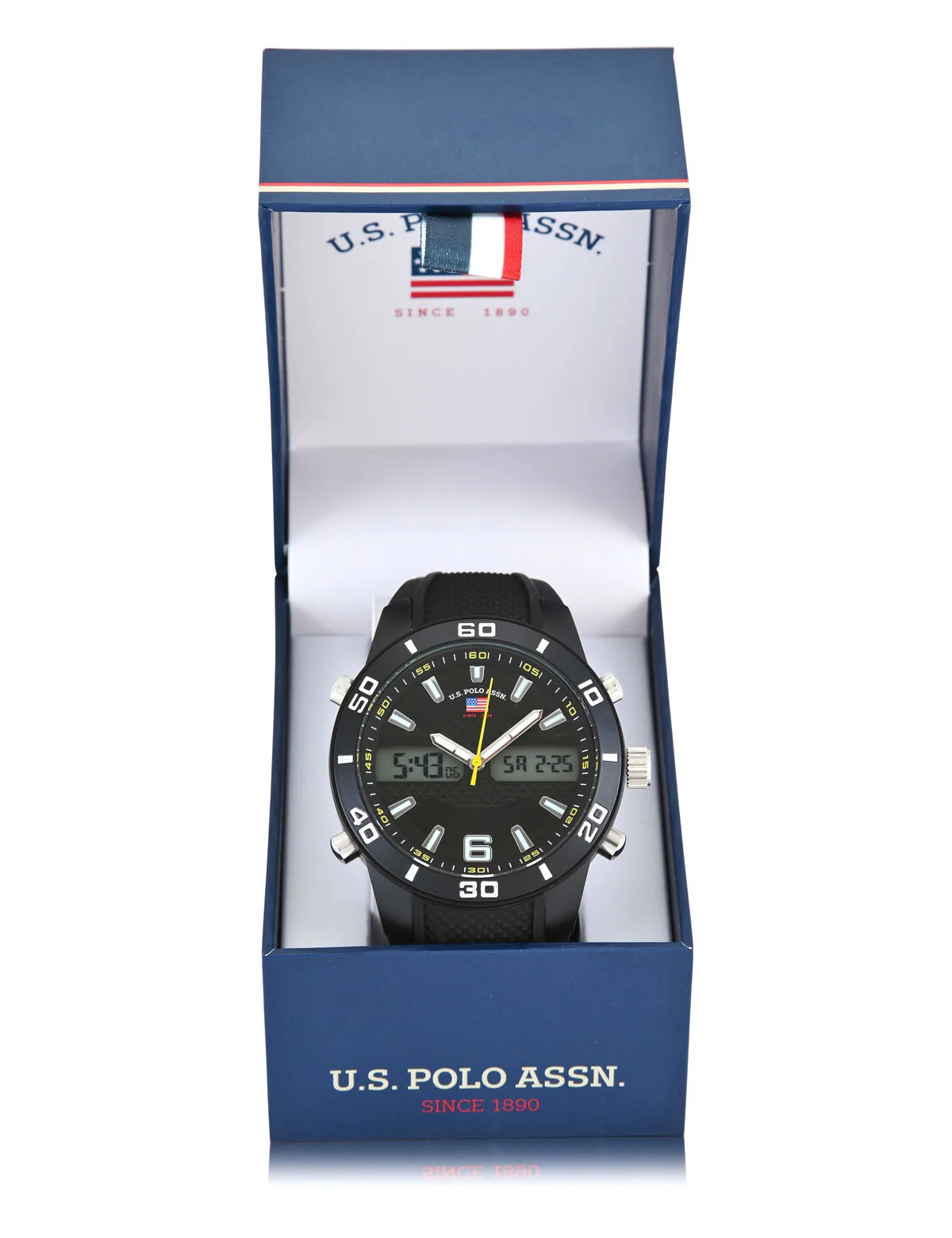 MENS BLACK STRAP ANA DIGI SPORT WATCH - Image 2