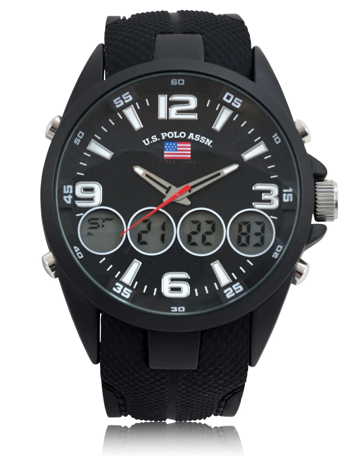 MEN'S BLACK STRAP ANA DIGI SPORTS WATCH - Image 3