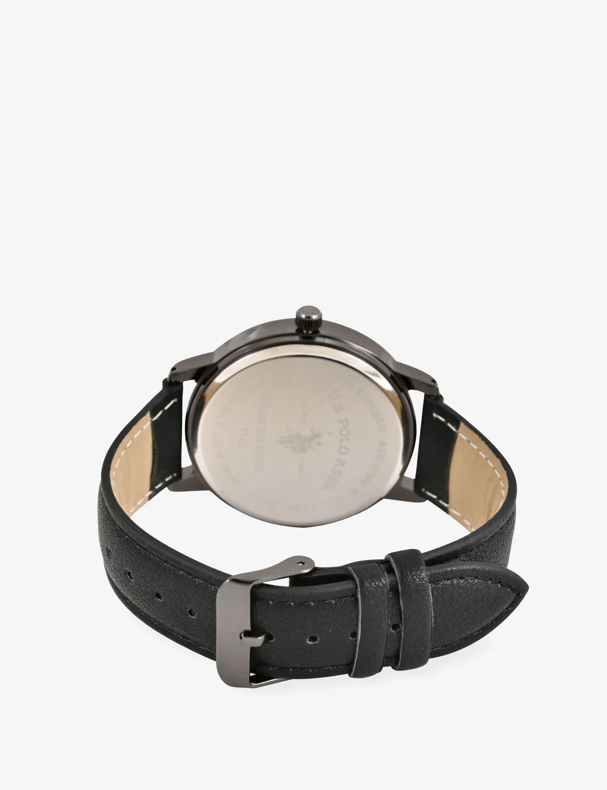 MEN'S BLACK STRAP GUNMETAL DIAL ANALOG WATCH - Image 4