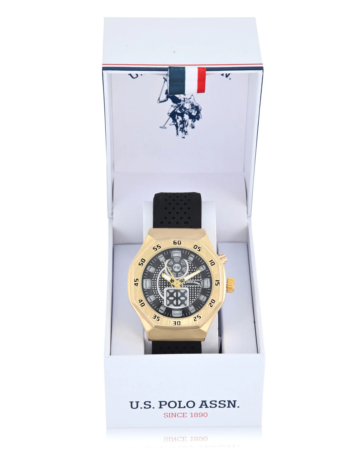 MENS BLACK STRAP SPORT WATCH - Image 2