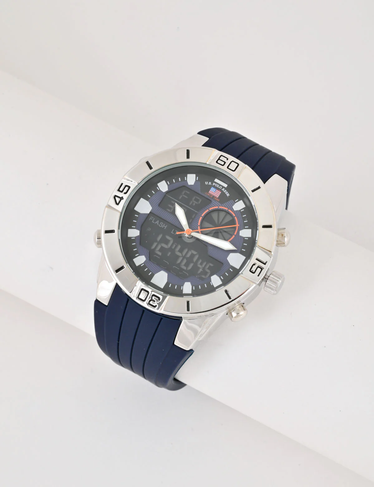 MEN'S BLUE RUBBER STRAP ANALOG/DIGITAL WATCH