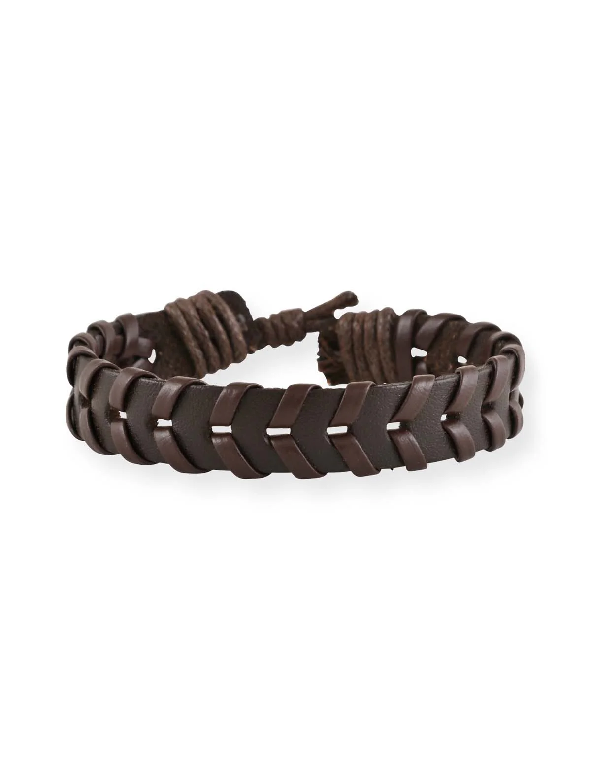 MEN'S BROWN STRAP SPORT WATCH AND BRACELETS SET - Image 6