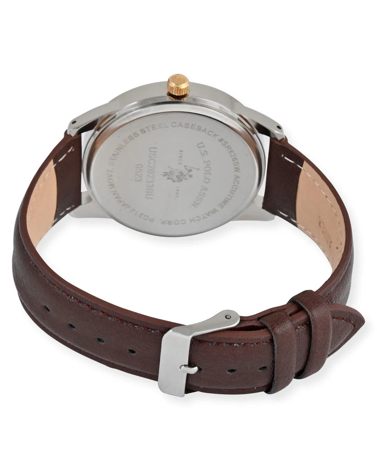 MENS BROWN STRAP WATCH AND BRACELETS SET - Image 8