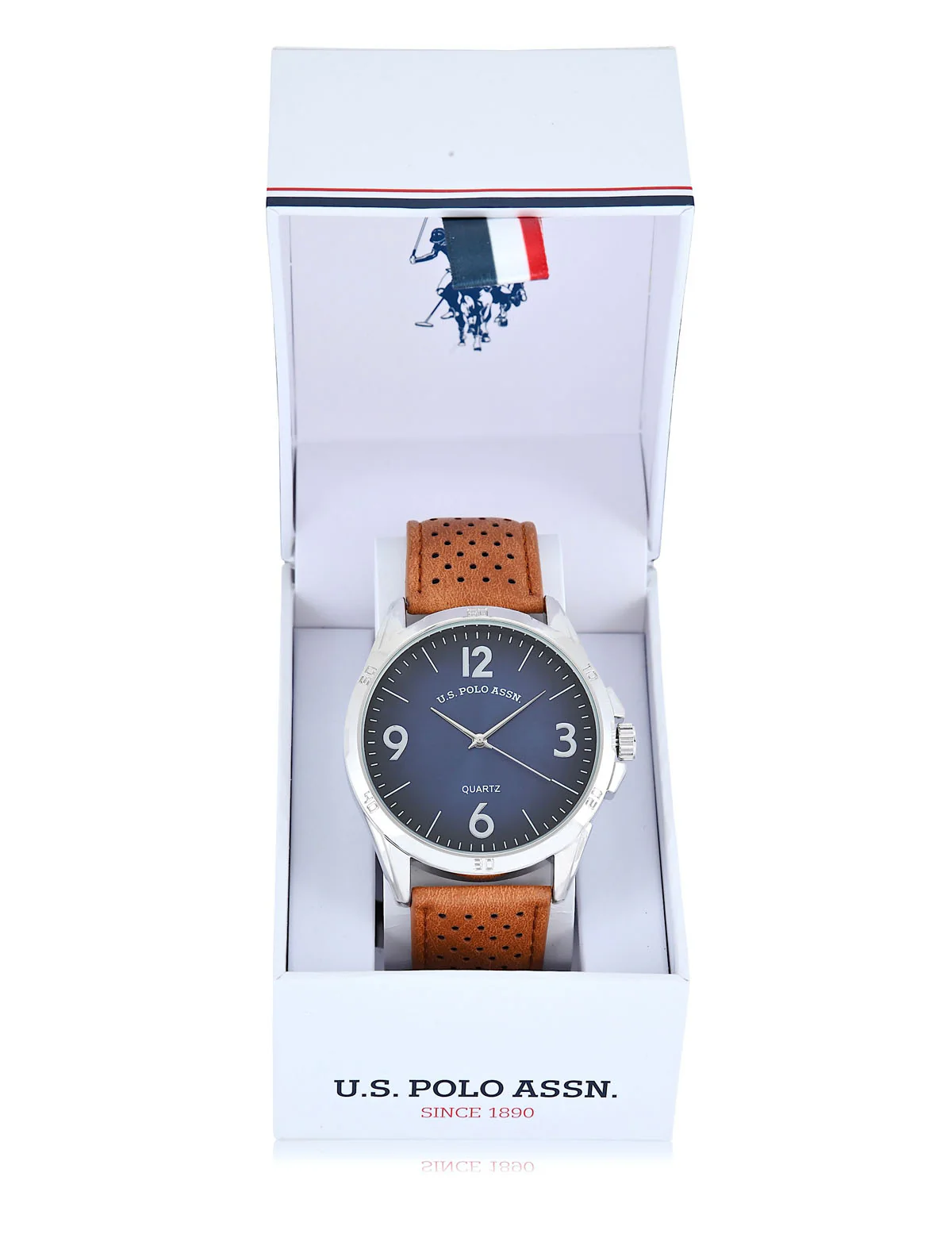 MENS CLASSIC BROWN STRAP WATCH - Image 2