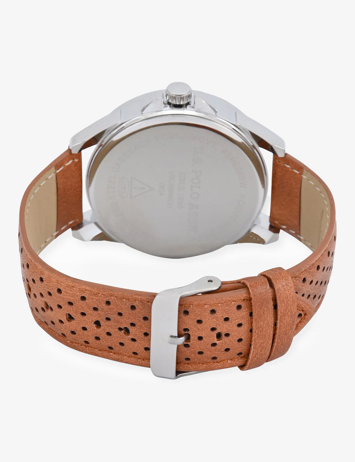 MENS CLASSIC BROWN STRAP WATCH - Image 4