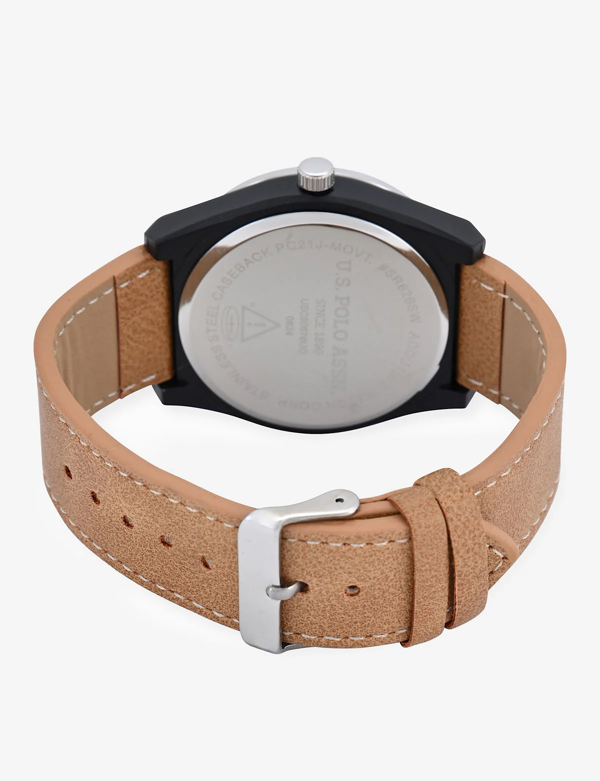 MENS CLASSIC BROWN STRAP WATCH - Image 4
