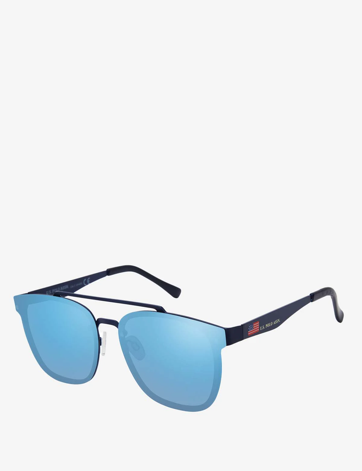 MEN'S DOUBLE BRIDGE METAL SQUARE SUNGLASSES