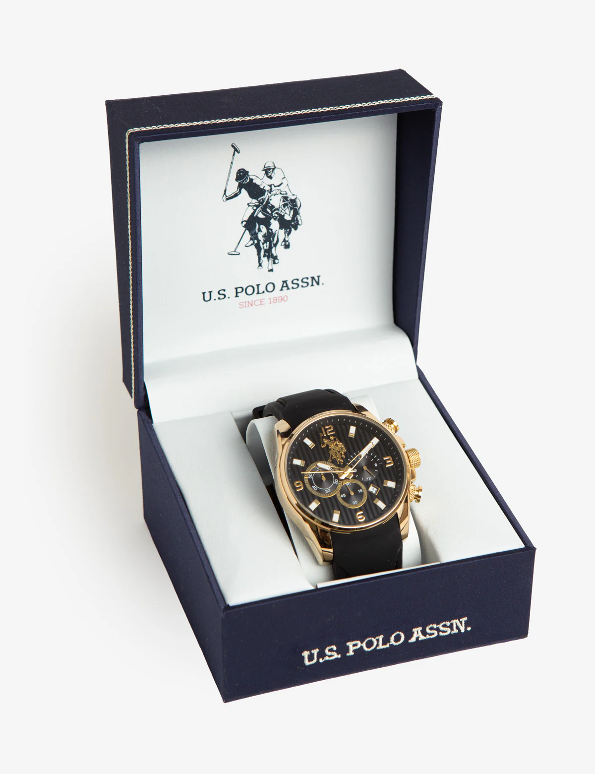 MEN'S EXCLUSIVE BLACK AND GOLDTONE WATCH
