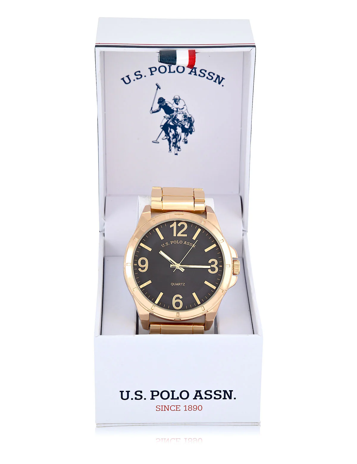 MENS GOLD LINK BRACELET WATCH - Image 2
