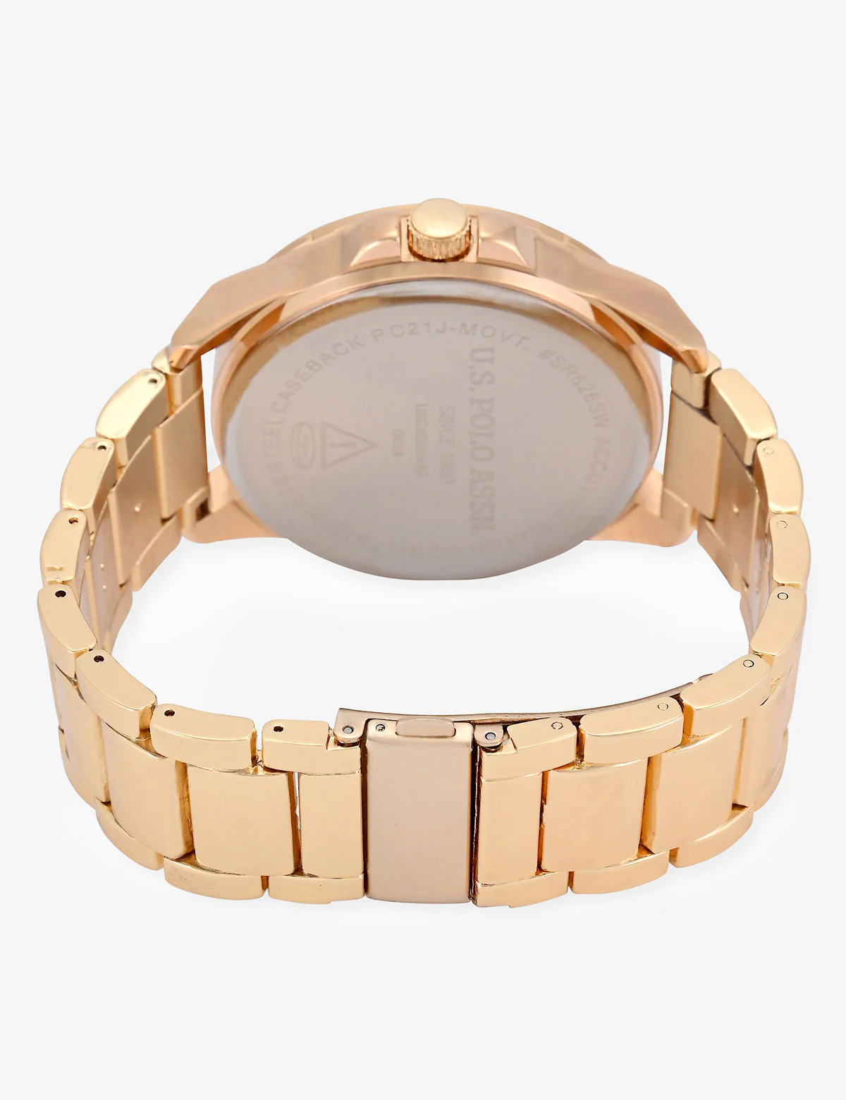 MENS GOLD LINK BRACELET WATCH - Image 5