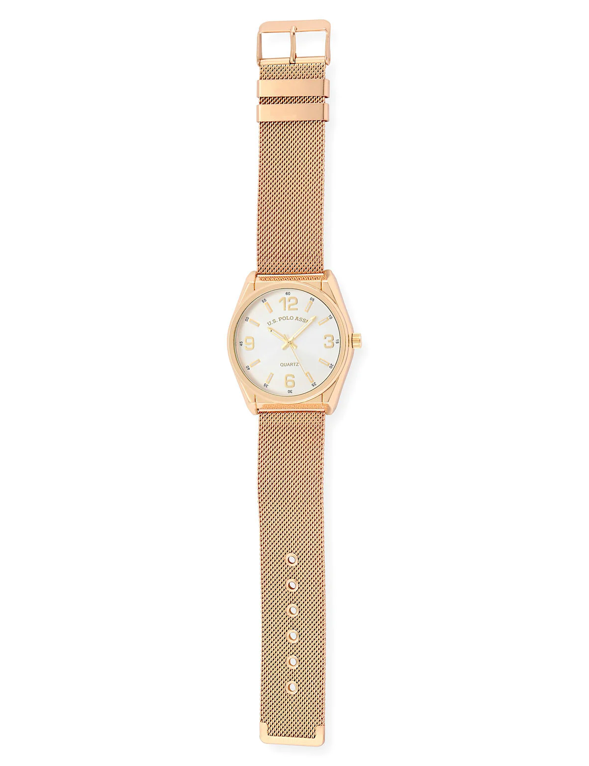 MENS GOLD MESH STRAP WATCH - Image 5