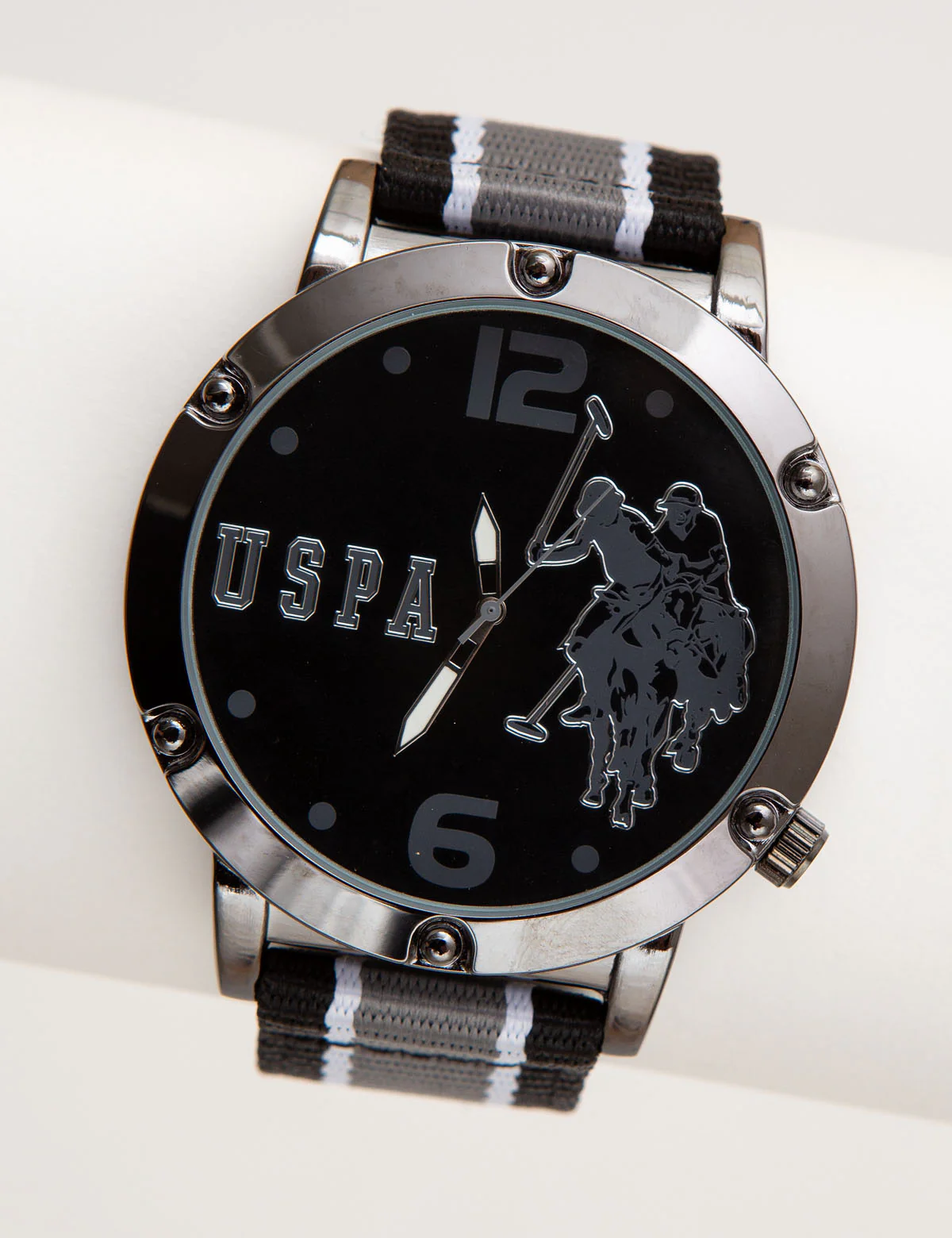 MEN'S LOGO STRIPE STRAP WATCH