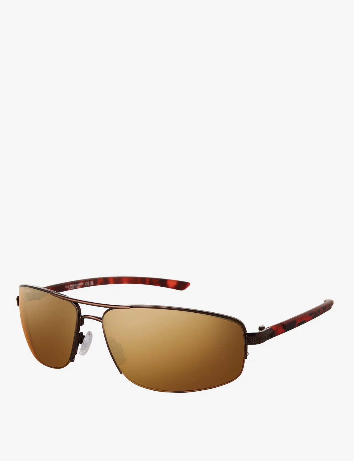 MEN'S METAL RECTANGULAR WRAP SUNGLASSES