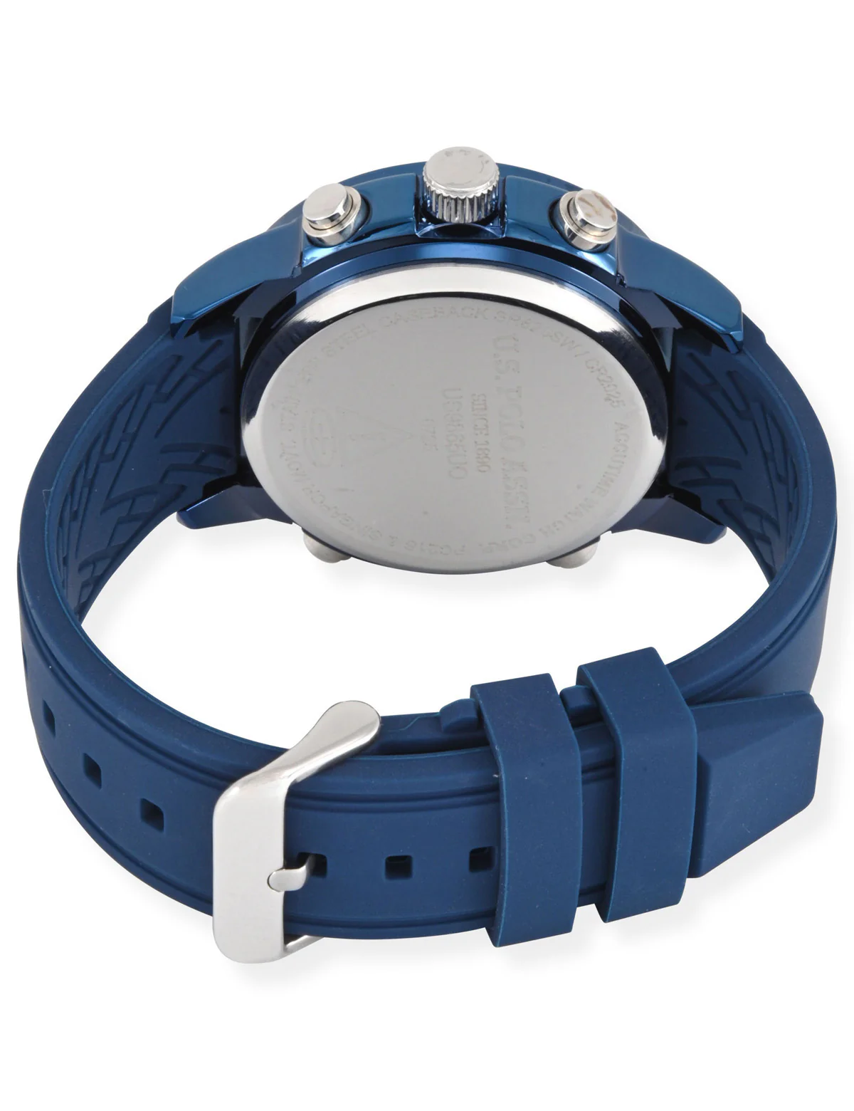 MENS NAVY STRAP ANADIGI WATCH WITH GREY FACE - Image 5