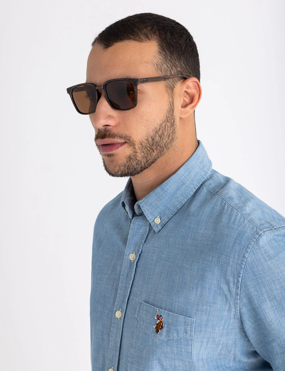 MEN'S RECTANGULAR FRAME SUNGLASSES - Image 2