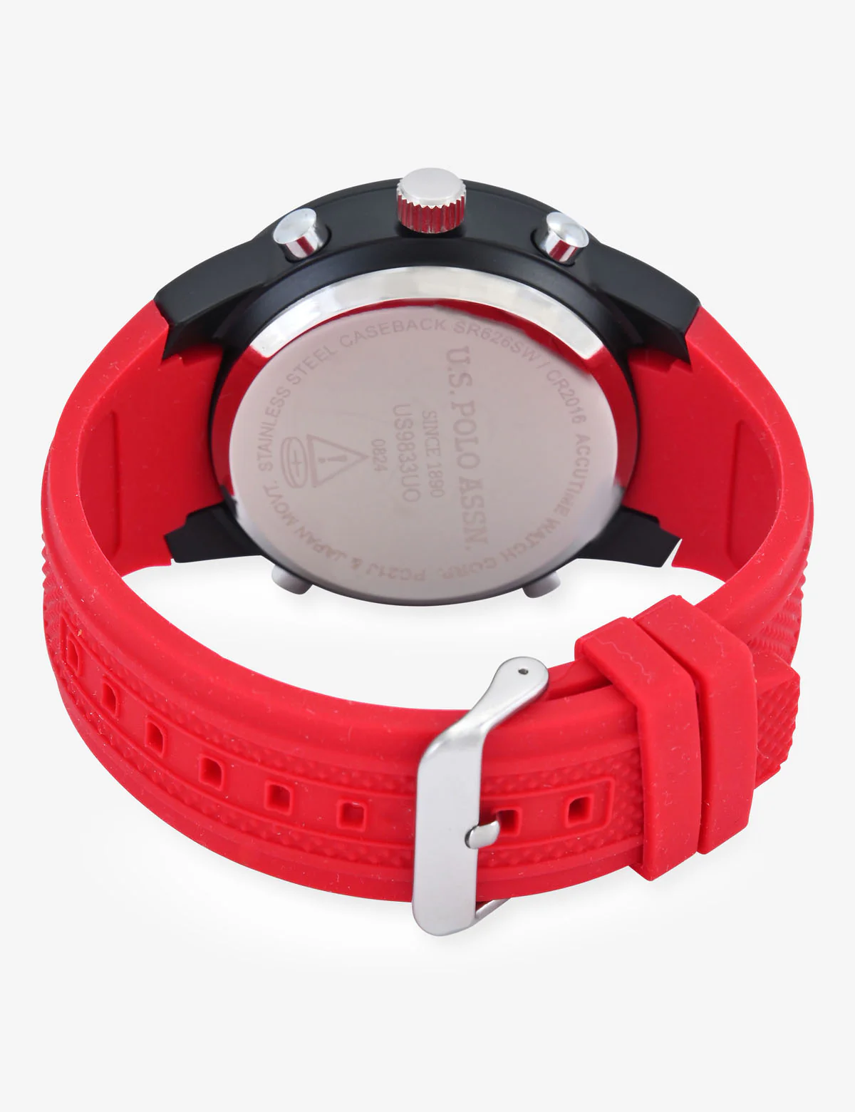 MENS RED STRAP ANA DIGI SPORT WATCH - Image 5