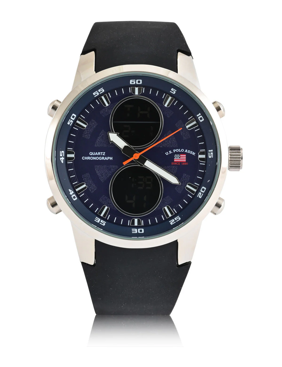 MEN'S RUBBER STRAP ANA DIGI BRACELET WATCH - Image 5