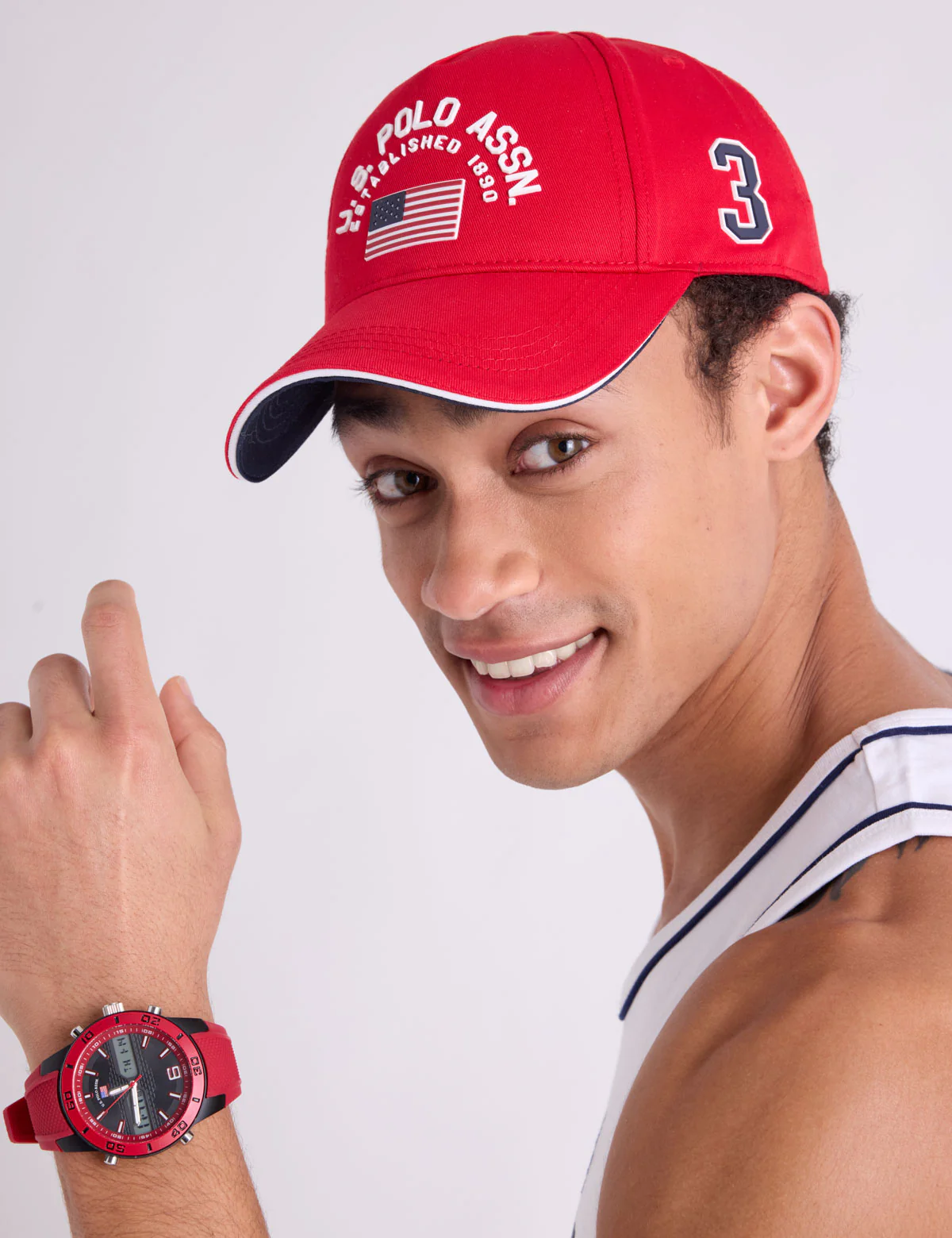 MENS RUBBER WORDMARK FLAG HAT - Image 3
