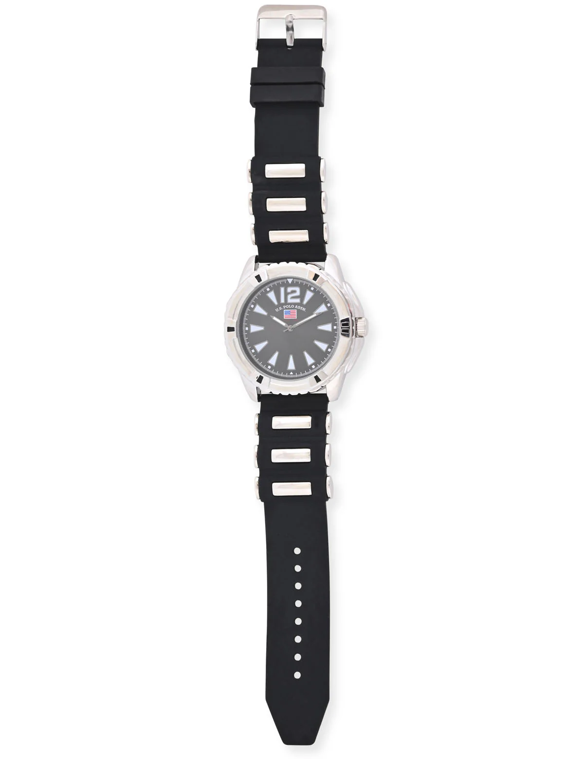 MEN'S SILVER AND BLACK ANALOG WATCH - Image 4