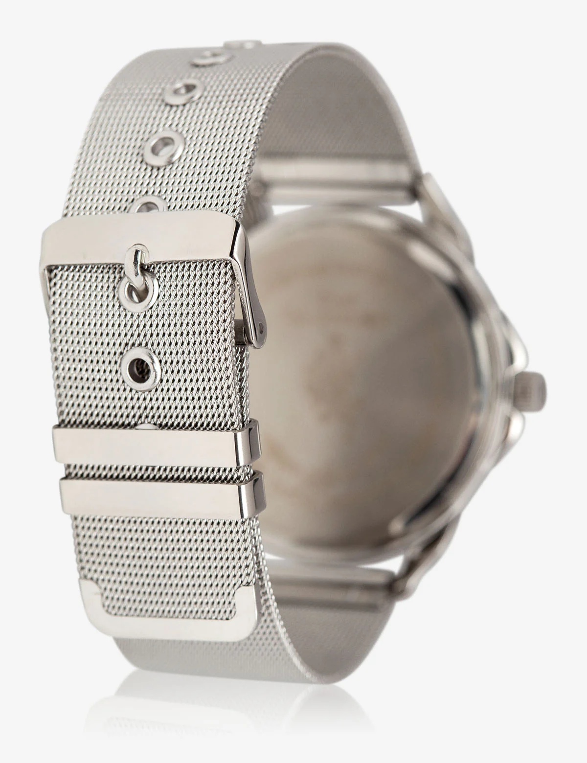 MEN'S SILVER WATCH WITH TEXTURED BAND - Image 2