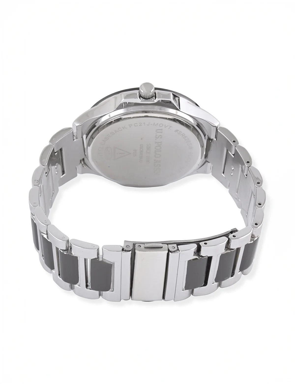 MENS TWO TONE SILVER AND BLACK ANALOG WATCH - Image 3
