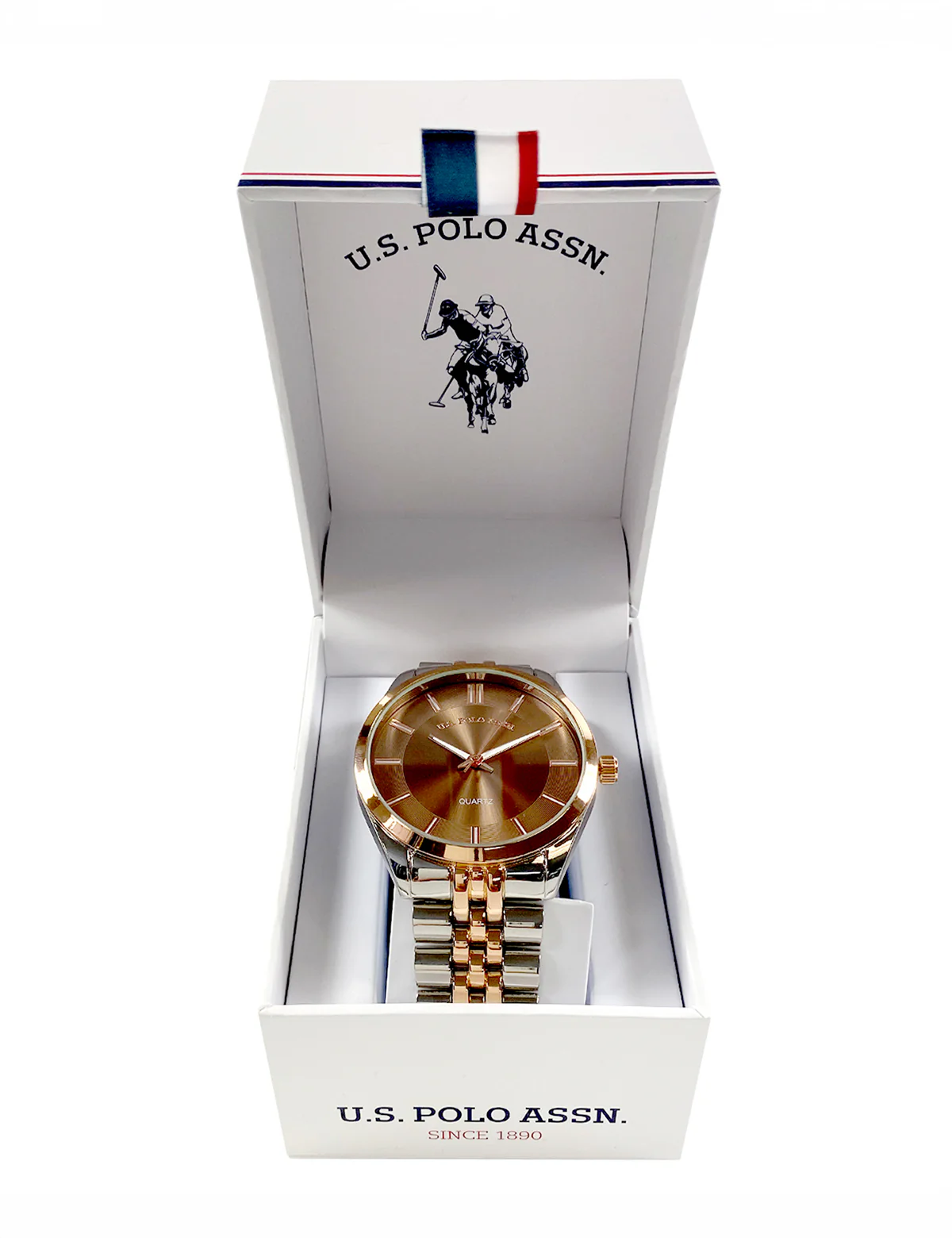 MENS TWO TONE LINK ANALOG WATCH - Image 2