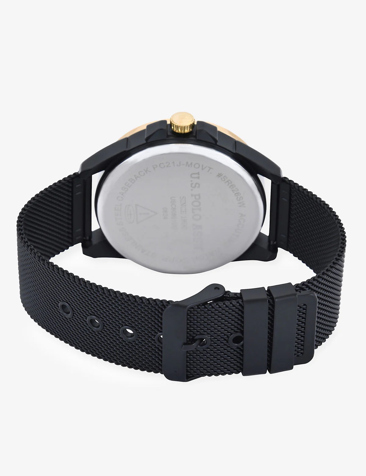 MEN'S TWO TONE MESH STRAP WATCH - Image 5