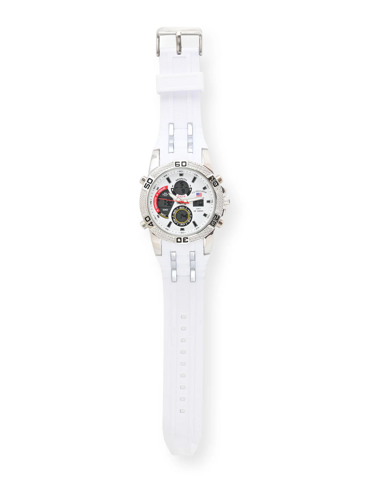 MEN'S WHITE RUBBER STRAP ANA DIGI SPORTS WATCH - Image 5