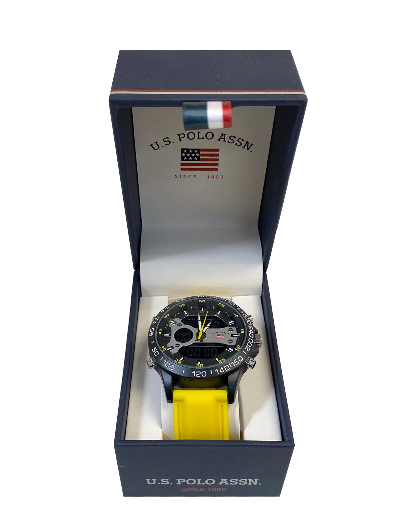 MENS YELLOW STRAP ANADIGI WATCH - Image 2