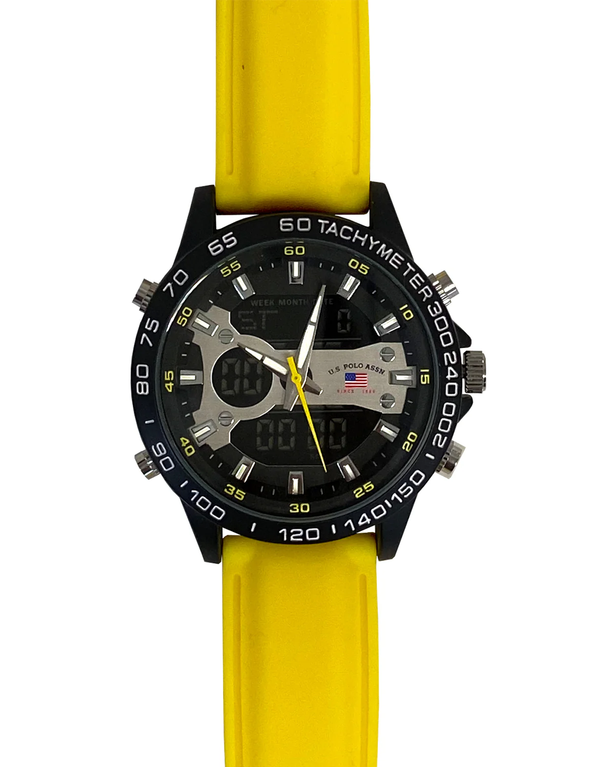 MENS YELLOW STRAP ANADIGI WATCH - Image 3